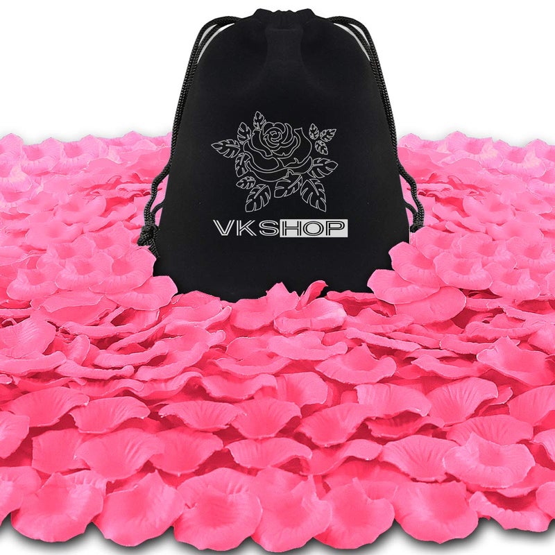 VKshop 4500 Pack Pink Rose Petals,Artificial Roses Flower Petals for Romantic Night,Valentine's and Weddings - Image 1
